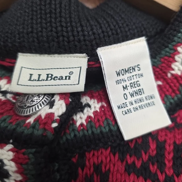 L.L. Bean Black and Red Knit Sweater - Picture 13 of 15